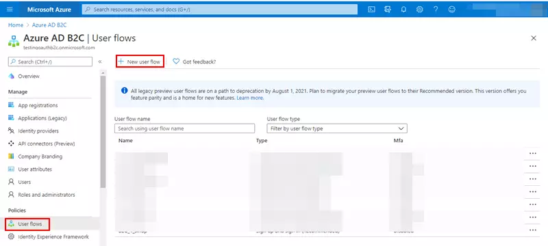  Azure AD B2C SSO OAuth / OpenID / OIDC Single Sign On, Azure AD SSO user flow creation