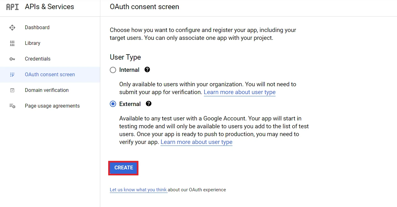 HubSpot Login - configure consent screen