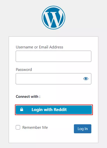 Reddit Single Sign-on (SSO) - WordPress create-newclient login button setting