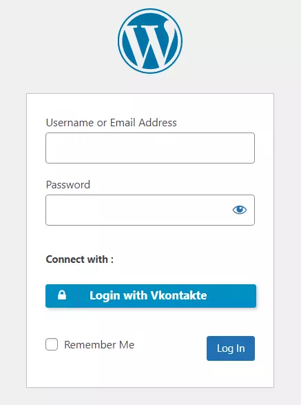 Vkontakte Single Sign-on (SSO) - WordPress create-newclient login button setting