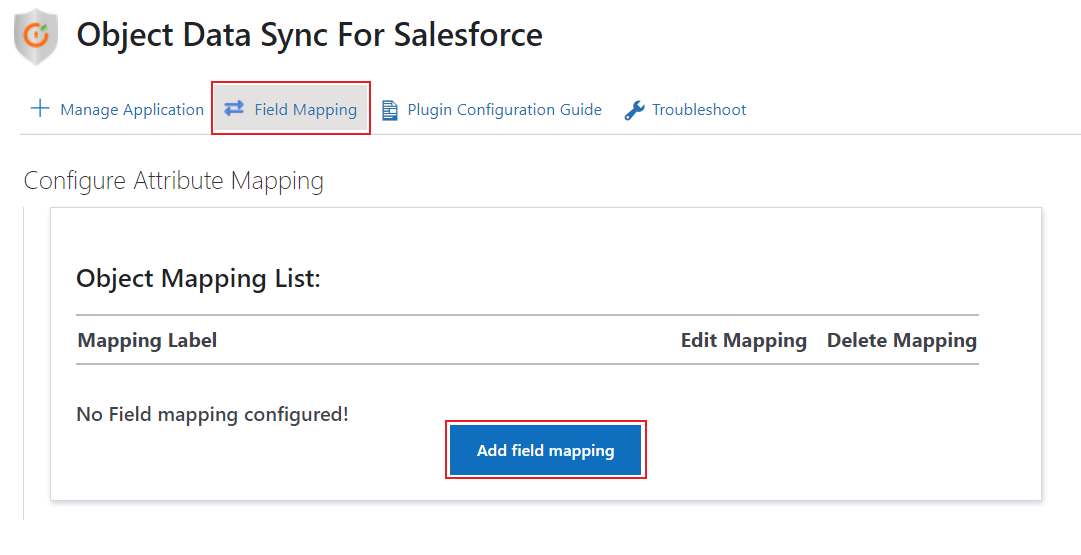 WP object Salesforce Sync- Field Mapping
