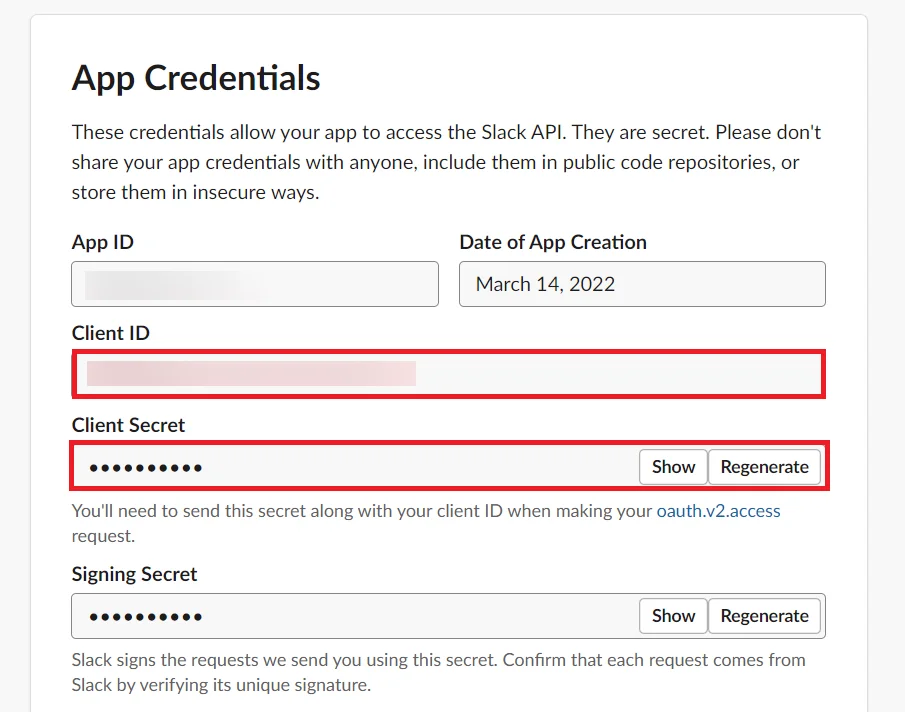 OAuth/OpenID/OIDC Single Sign On (SSO) Slack SSO client id client secret