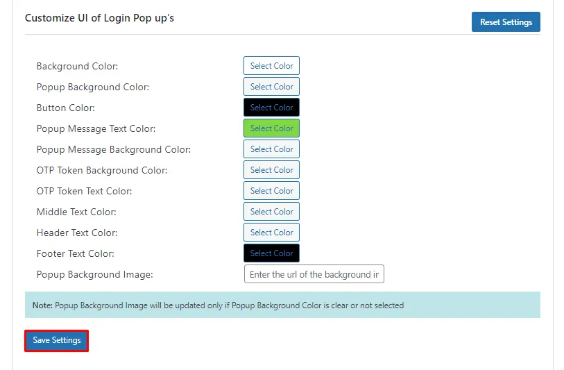wordPress 2FA google authenticator  - Customize UI of Login Pop up save setting  