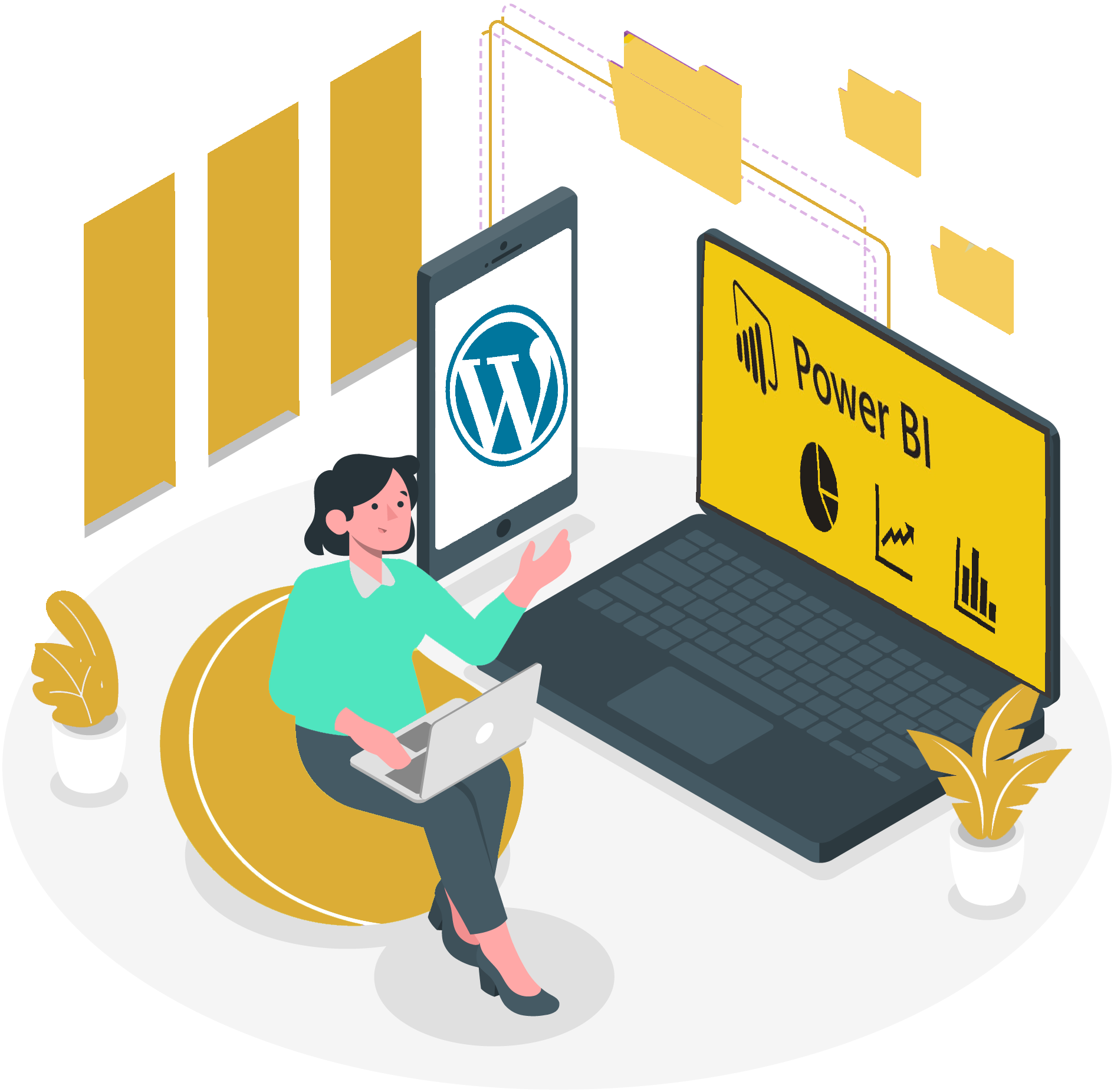  Power BI WordPress Integration - Power BI Embedded WordPress | 
 Banner image