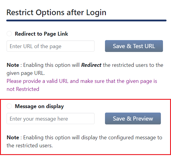 Page Restriction WordPress (WP) | Redirect user to custom error message/page | Custom error message to a invalid user role