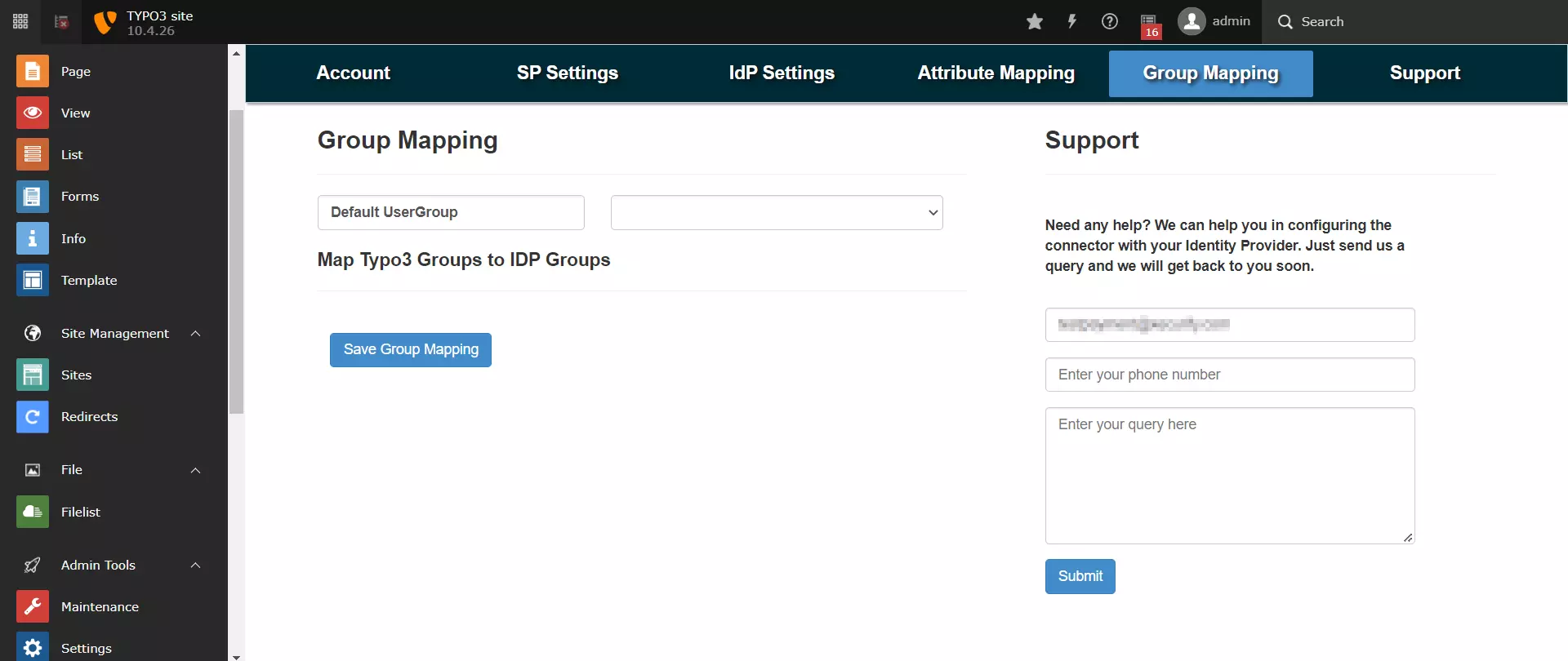 Typo3 SAML SSO Single Sign-On(SSO) Login in Typo3 - Group mapping