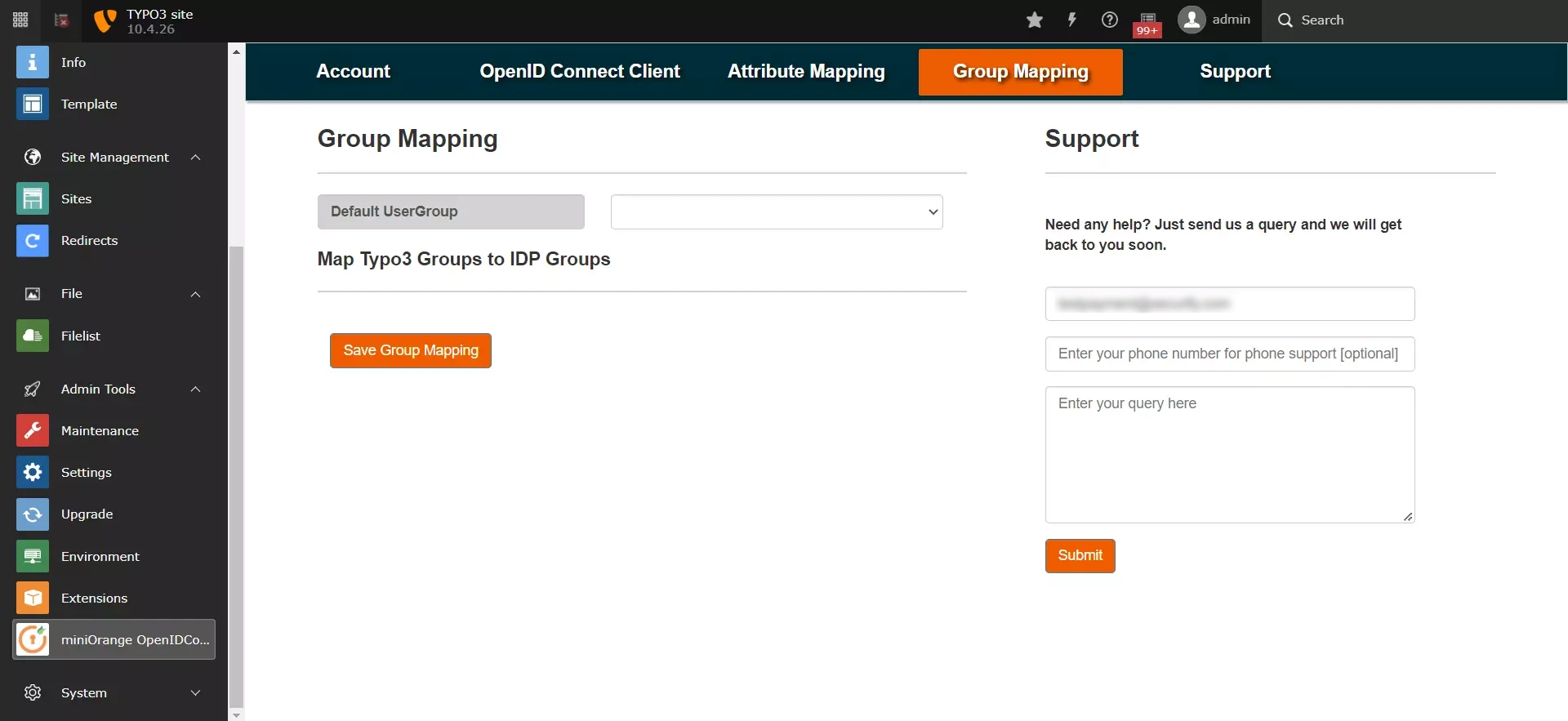 Salesforce Typo3 SSO - Salesforce Single Sign-On(SSO) Login in Typo3 - role mapping