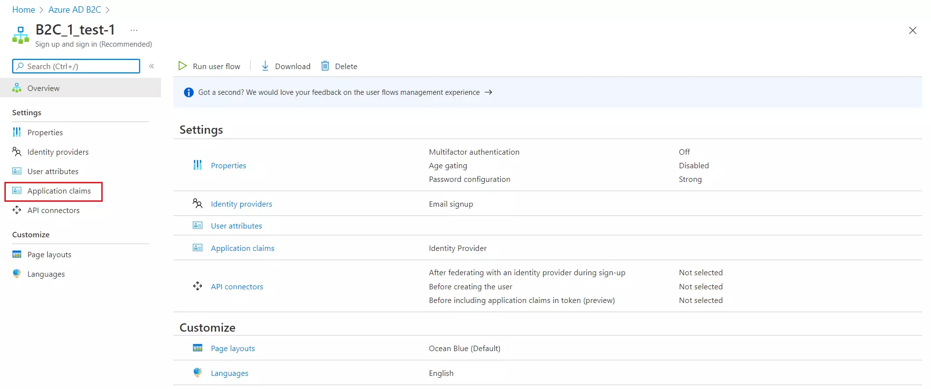 Azure B2C Single Sign-on (SSO) - Application Claims