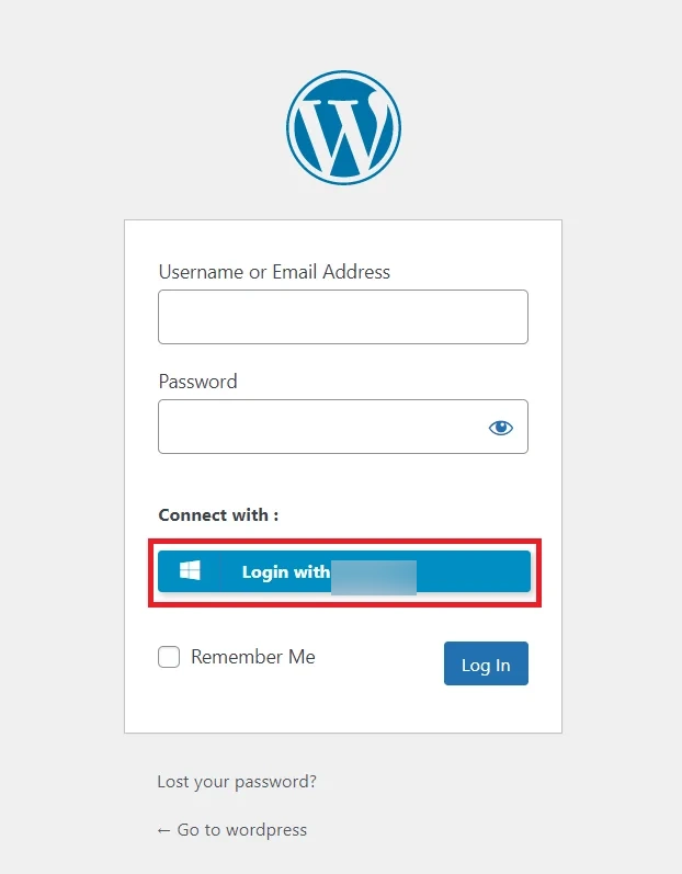 AWS Cognito Single Sign-on (SSO) - WordPress create-newclient login button setting