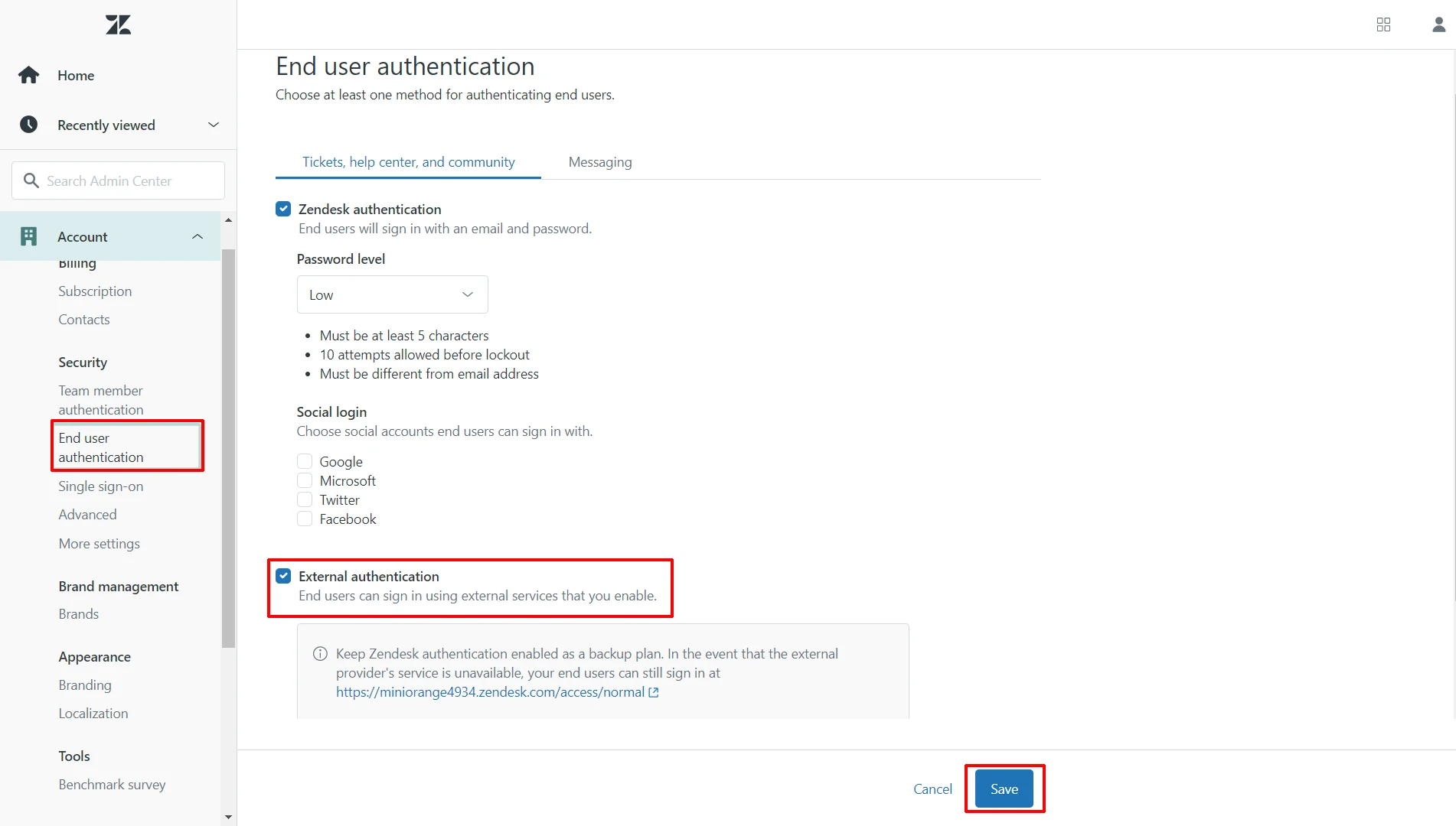 Zendesk sso shopify as idp -  end user authentication