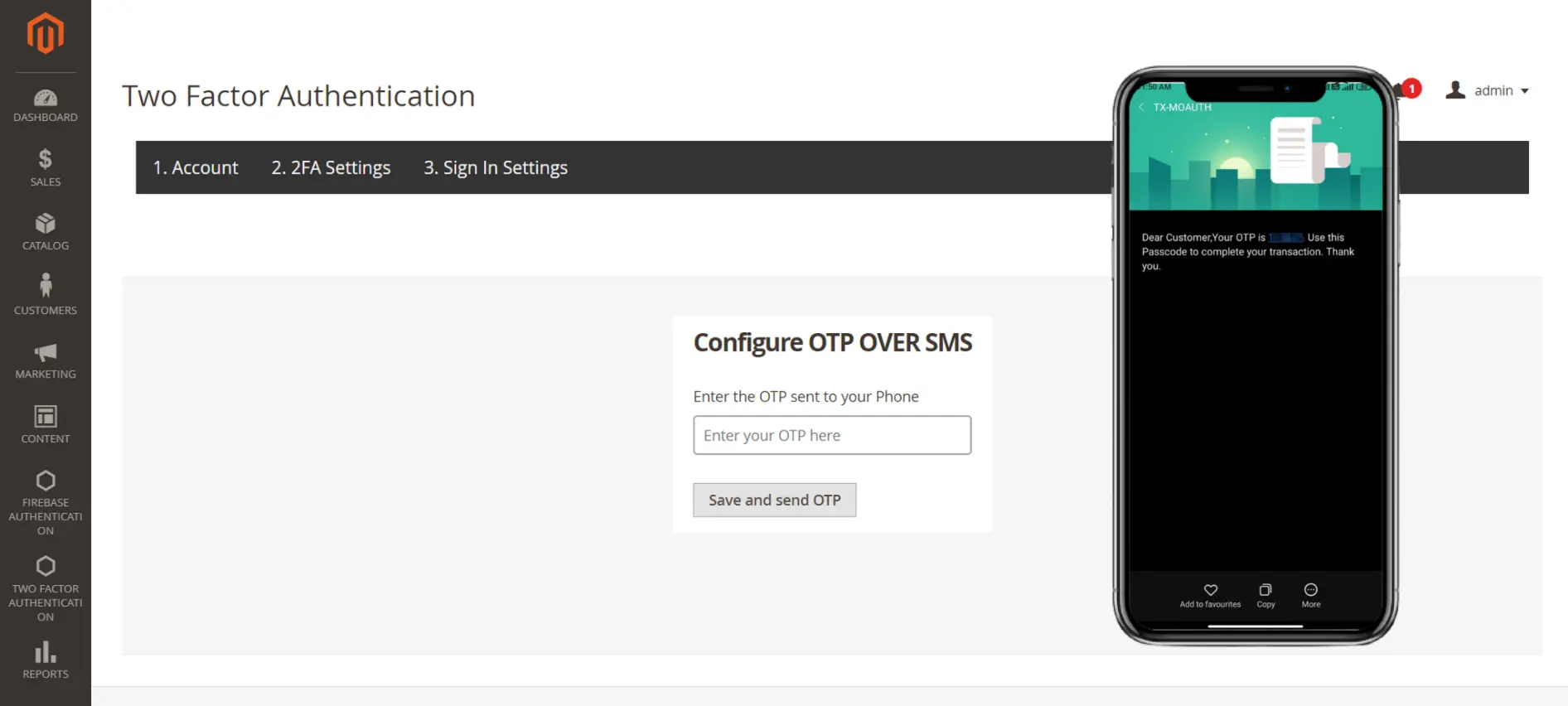 Magento 2 Factor Authentication OTP over SMS Enter the Passcode | Magento OTP over SMS verification | magento sms verification