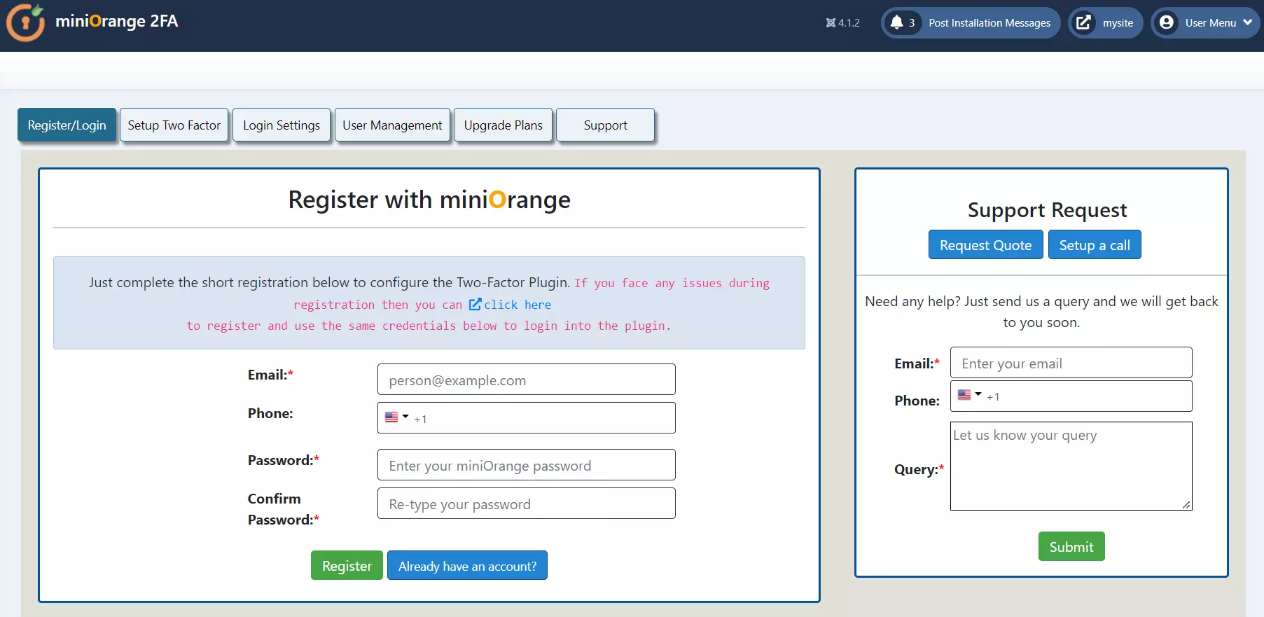 Joomla 2FA/MFA 2-Factor Authentication 2FA (2 Factor Authentication / MFA) for Joomla