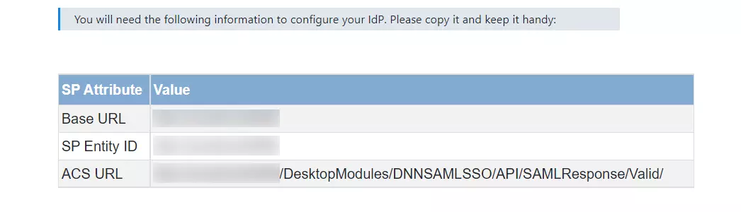 DNN SAML Single Sign-On (SSO) using Salesforce as IDP - Manual Metadata