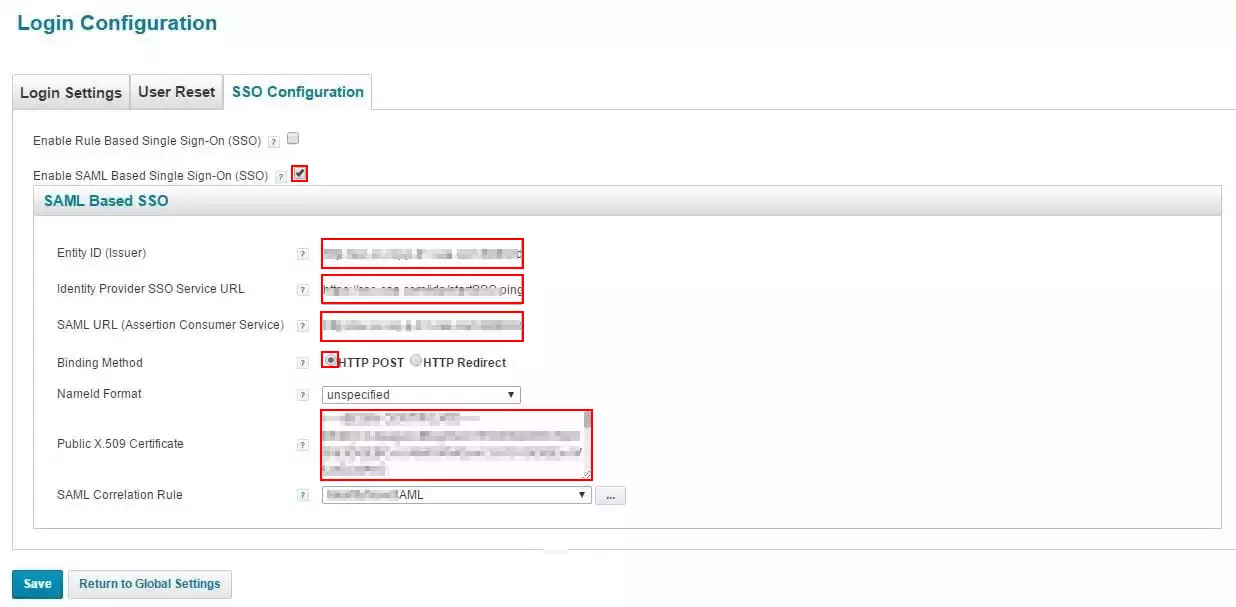 SAML Single Sign-On (SSO) using SailPoint (SP), Copy SP Entity ID or Isser and ACS URL