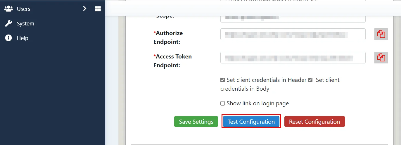 Memberclicks Single Sign-on (SSO) - OAuth Test Configuration