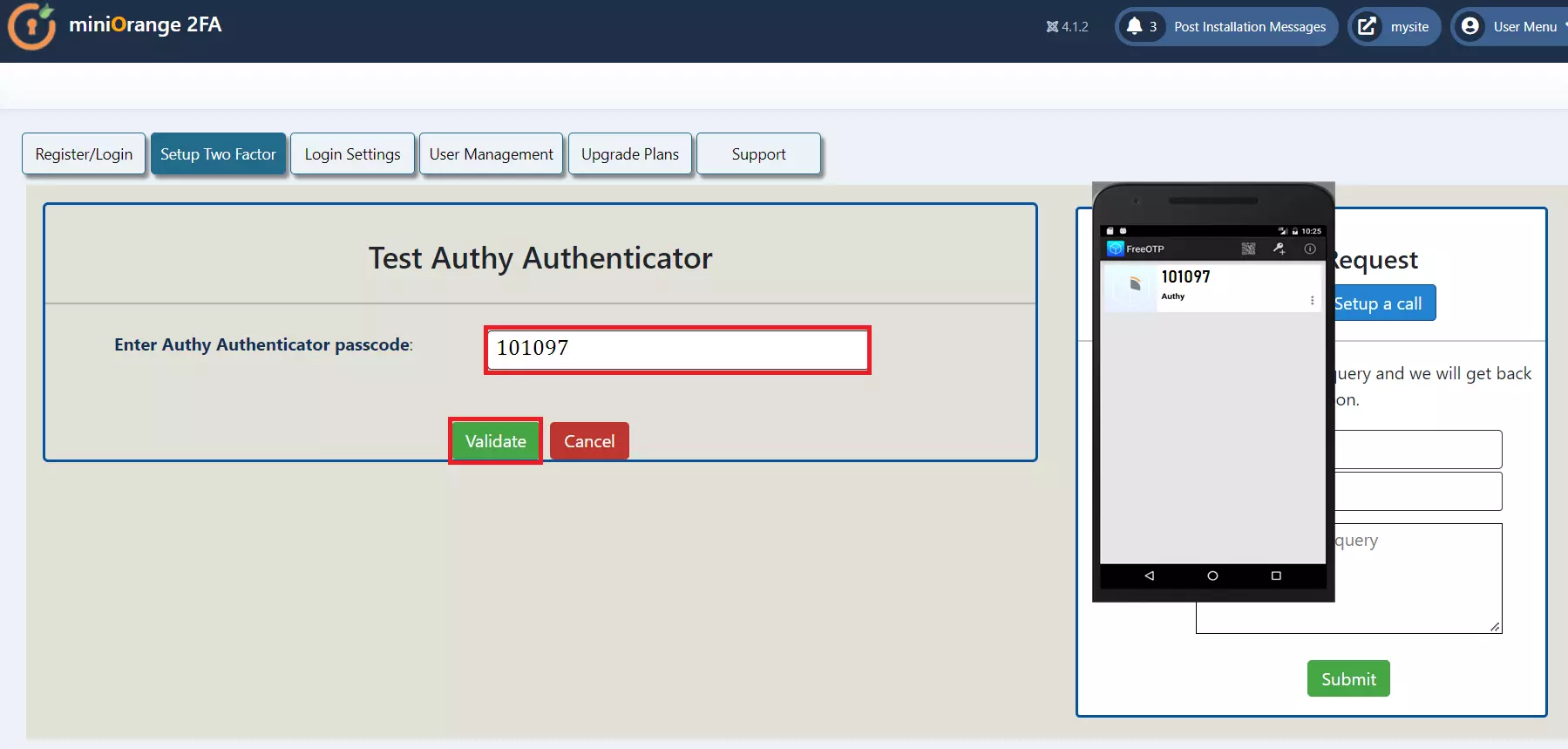 Joomla 2 Factor authentication (2FA) (MFA) with Authy Authenticator, 