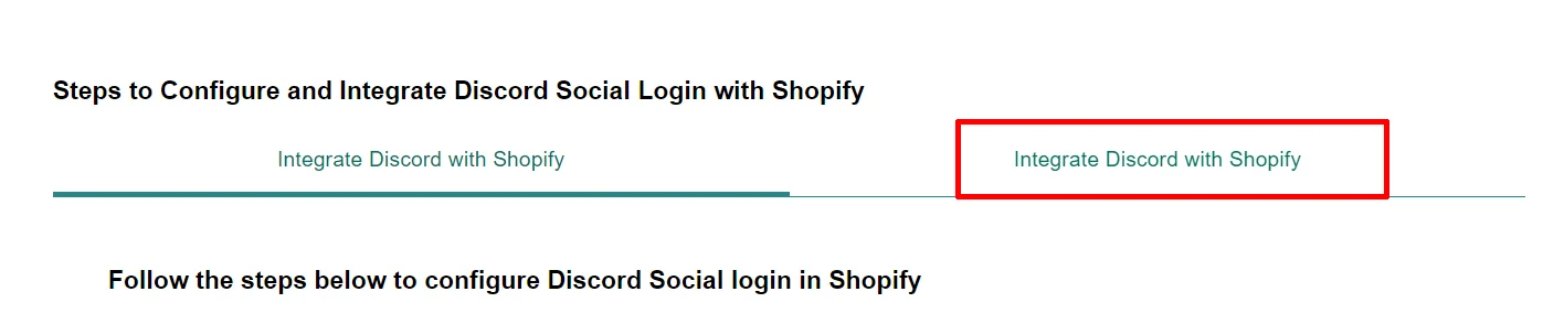 Discord login icon on shopify