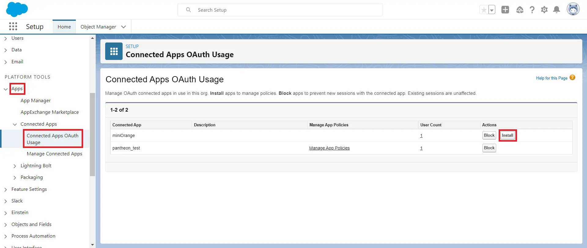 Configure Salesforce for Object sync - App