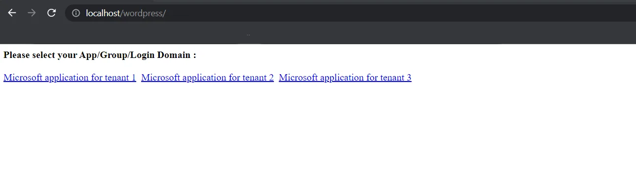 Microsoft Office 365 / Azure AD multi tenant login page