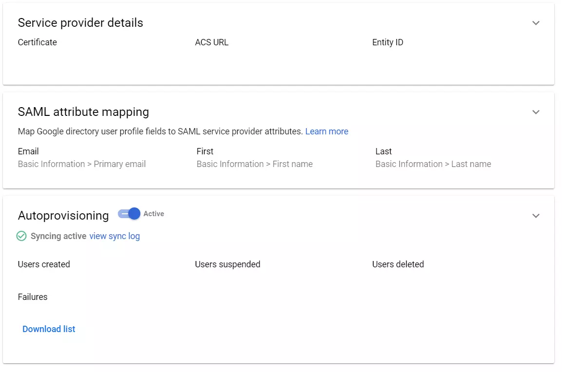 Google Apps User Provisioning and Sync - go to the autoprovisioning section 
