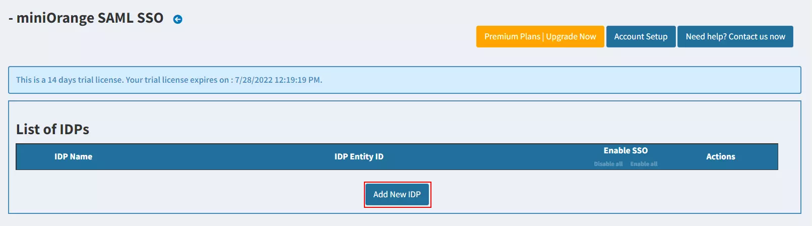 nopCommerce Single Sign-On (SSO) using ADFS as IDP - Add new IDP