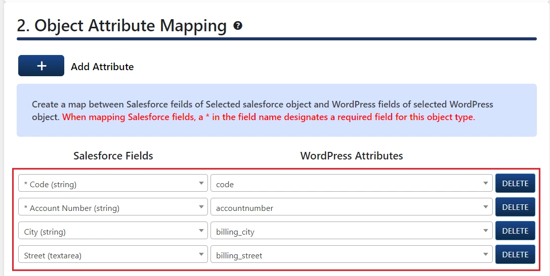 Salesforce PMPro Integration | Object Attribute Mapping