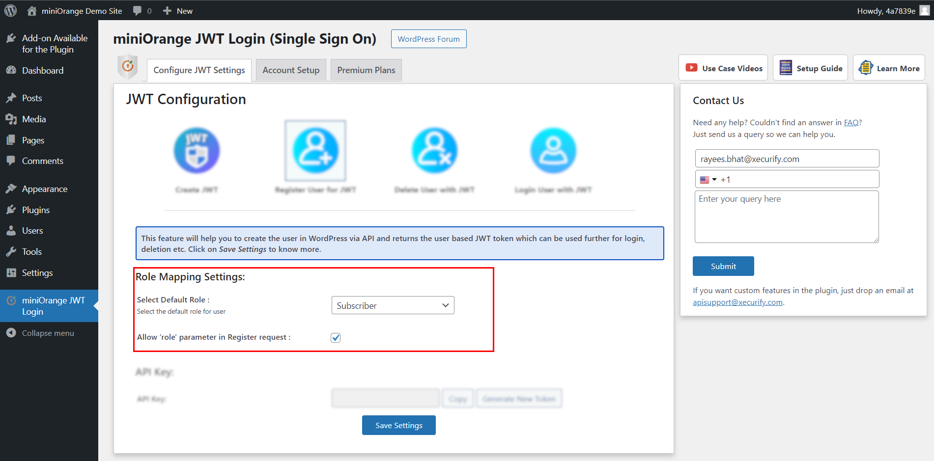 WordPress Jwt Single Sign-On role mapping
