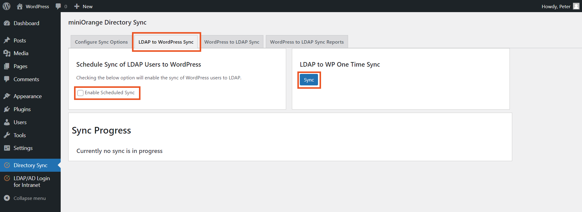 Sync users from LDAP to WordPress