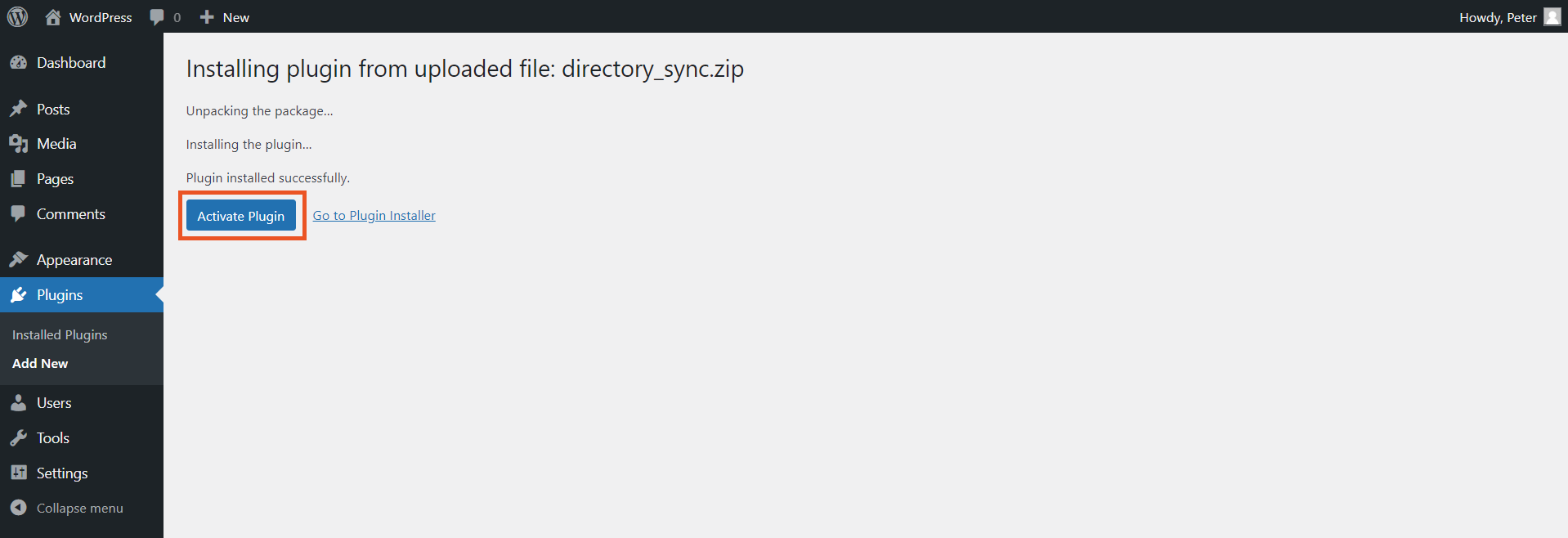 LDAP/active directory login for intranet sites directory sync add-on activate the add-on