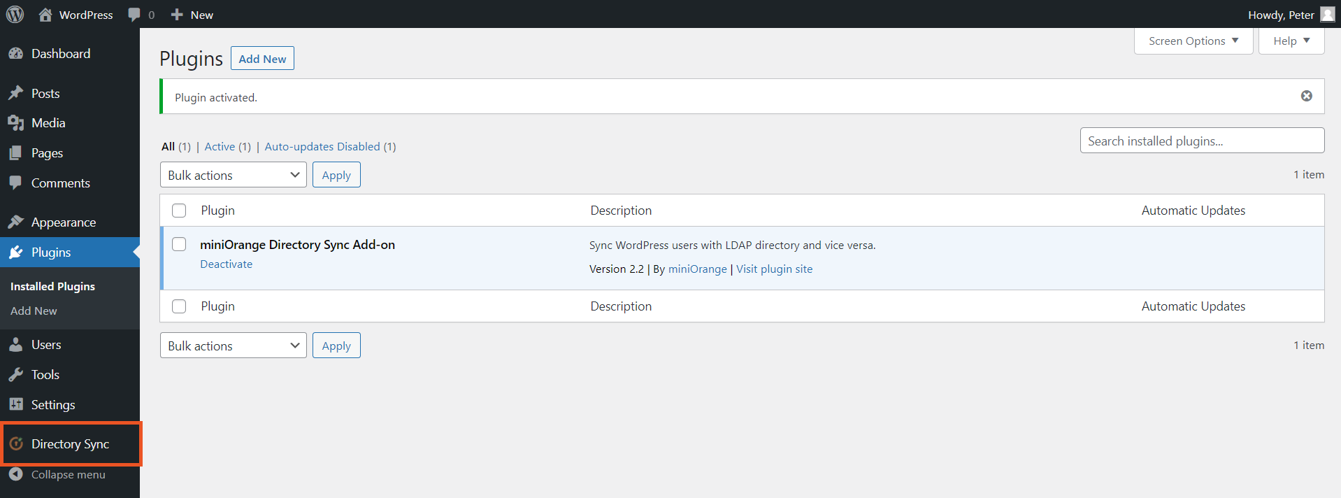 LDAP/active directory login for intranet sites directory sync add-on available in the dashboard