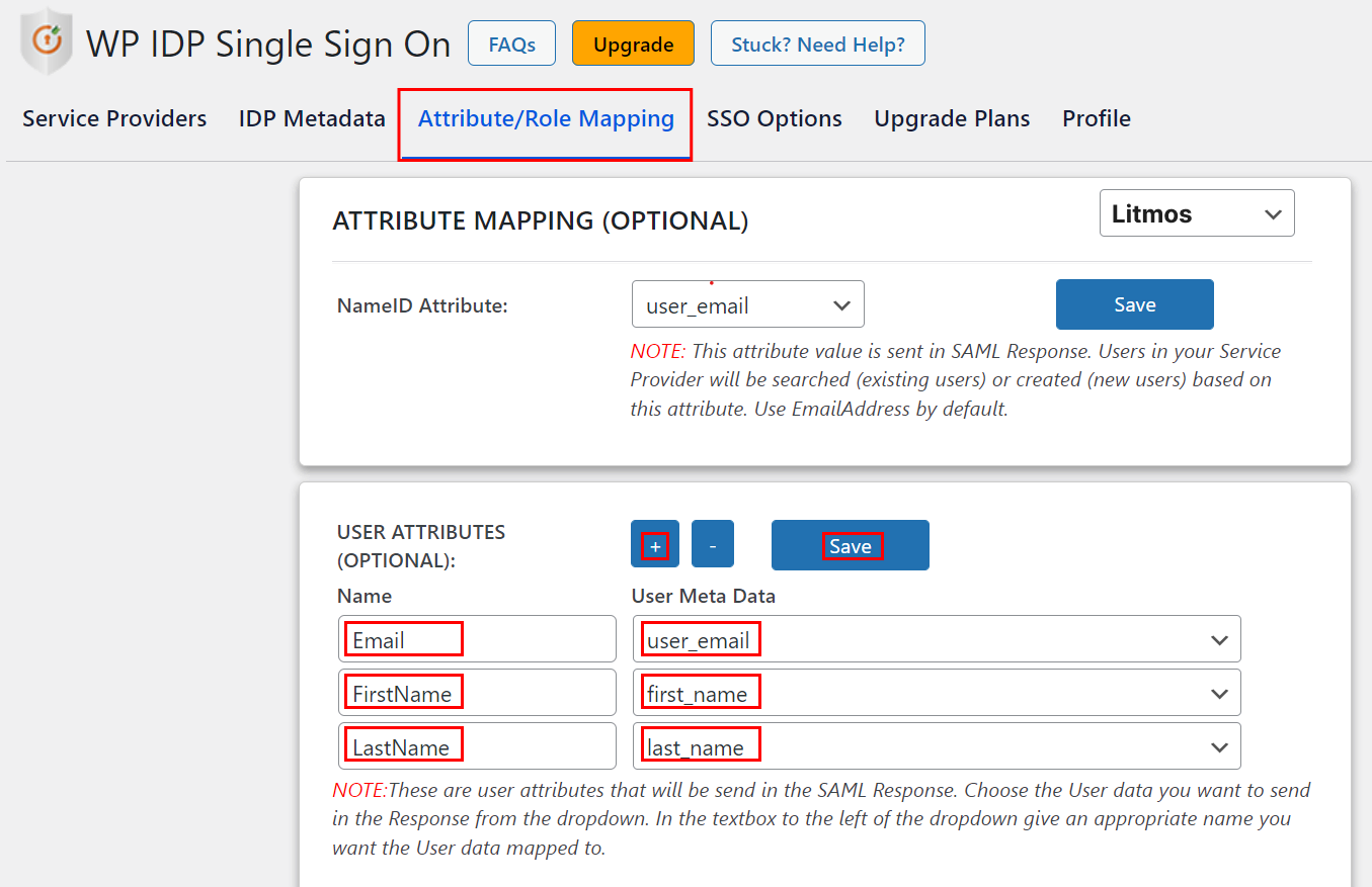 SAP Litmos LMS WordPress Login with Single Sign-On (SSO) | [attr-mapping]
