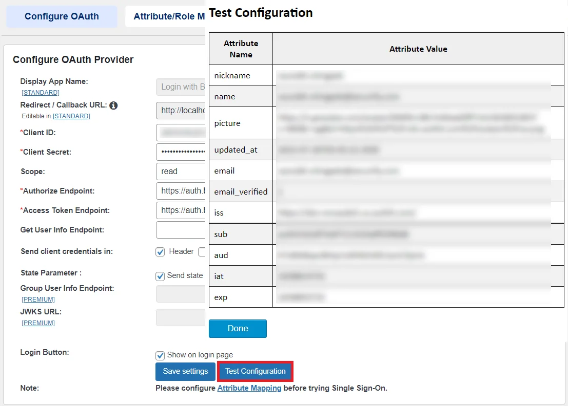 Brightspace Single Sign-On (SSO) - test configuration