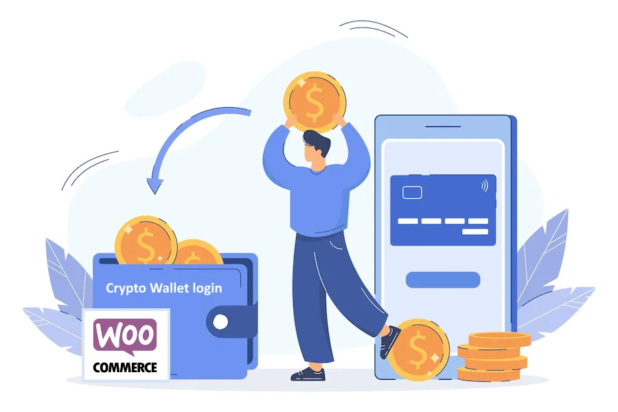 crypto wallet login into woocommerce