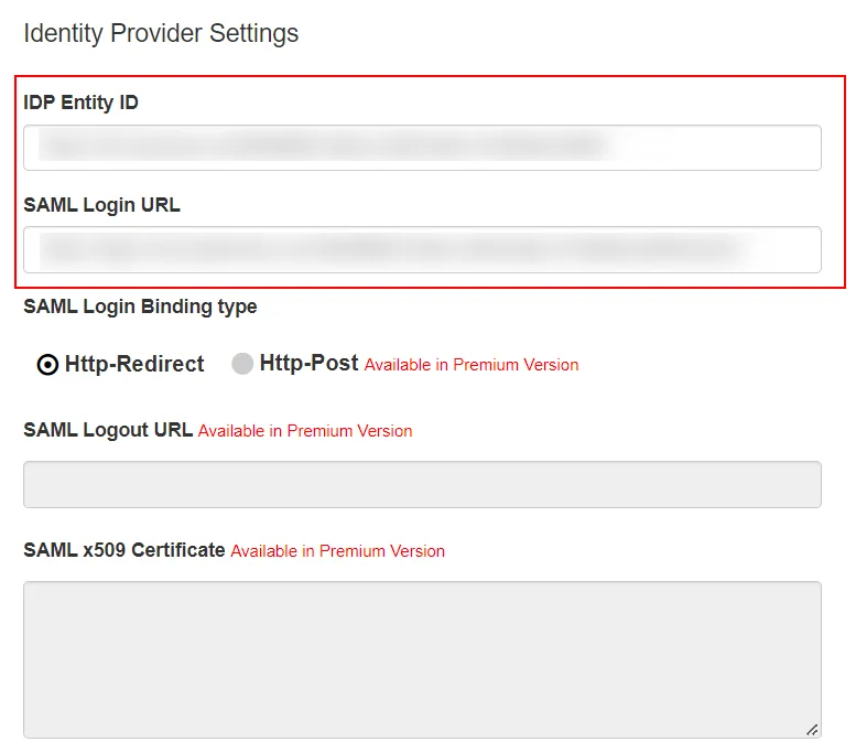 Laravel Single Sign On SSO Identity Provider Settings