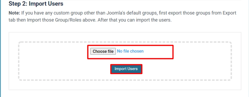 Joomla Import Export Users , 