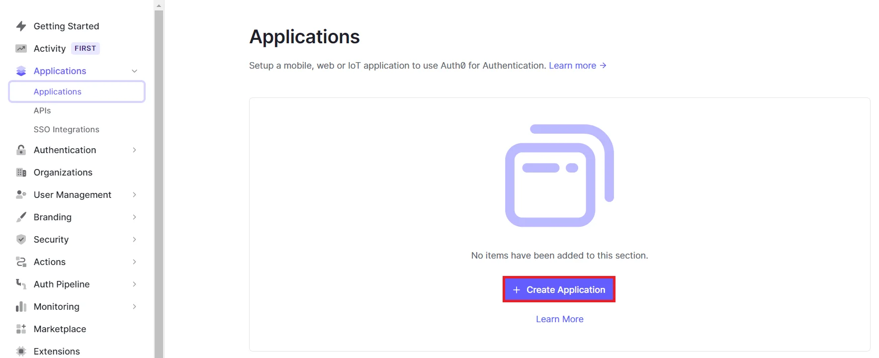 OAuth/OpenID/OIDC Single Sign-On (SSO),Auth0 SSO Login create application