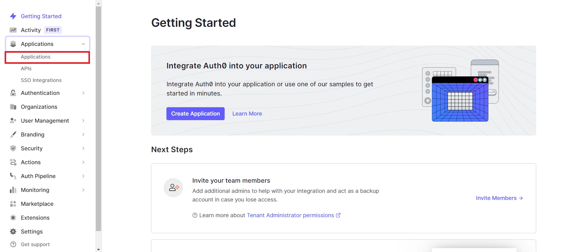 nopCommerce OAuth Single Sign-On (SSO) using Auth0 as IDP - go to applications