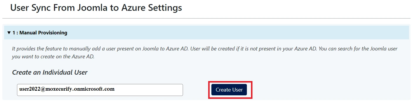 Azure AD user sync with Joomla- App registraton