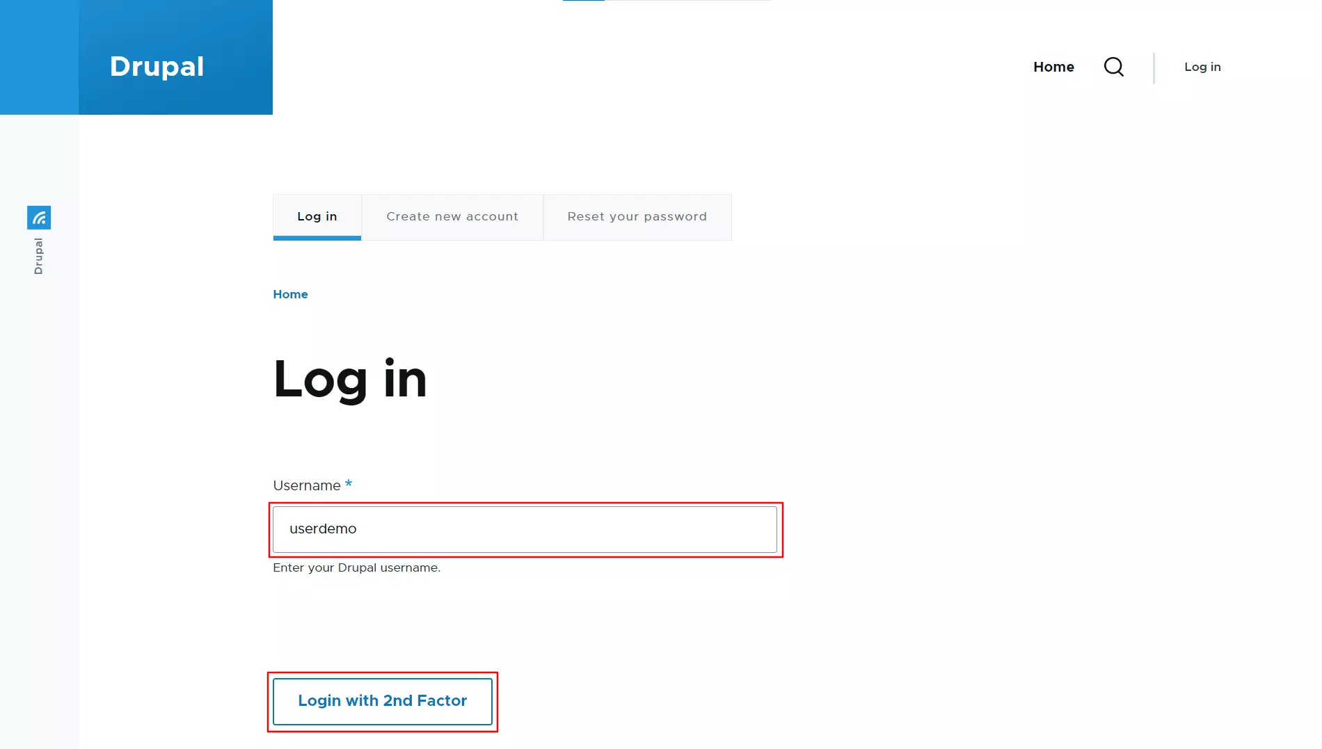 Drupal 2FA login with 2nd factor