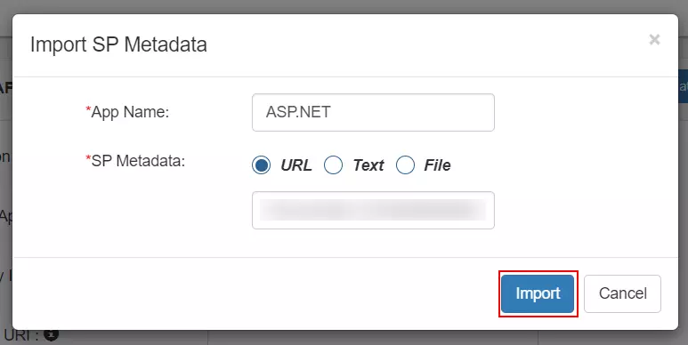 ASP.NET SAML Single Sign-On (SSO) using Shopify as IDP - Import SP Metadata