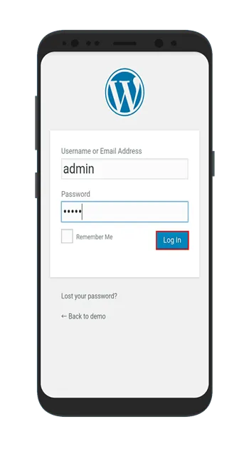 Mobile support - Open WP login page in mobile
