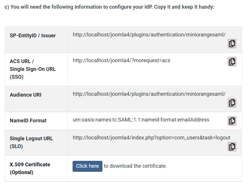 Joomla SAML Single Sign-On 