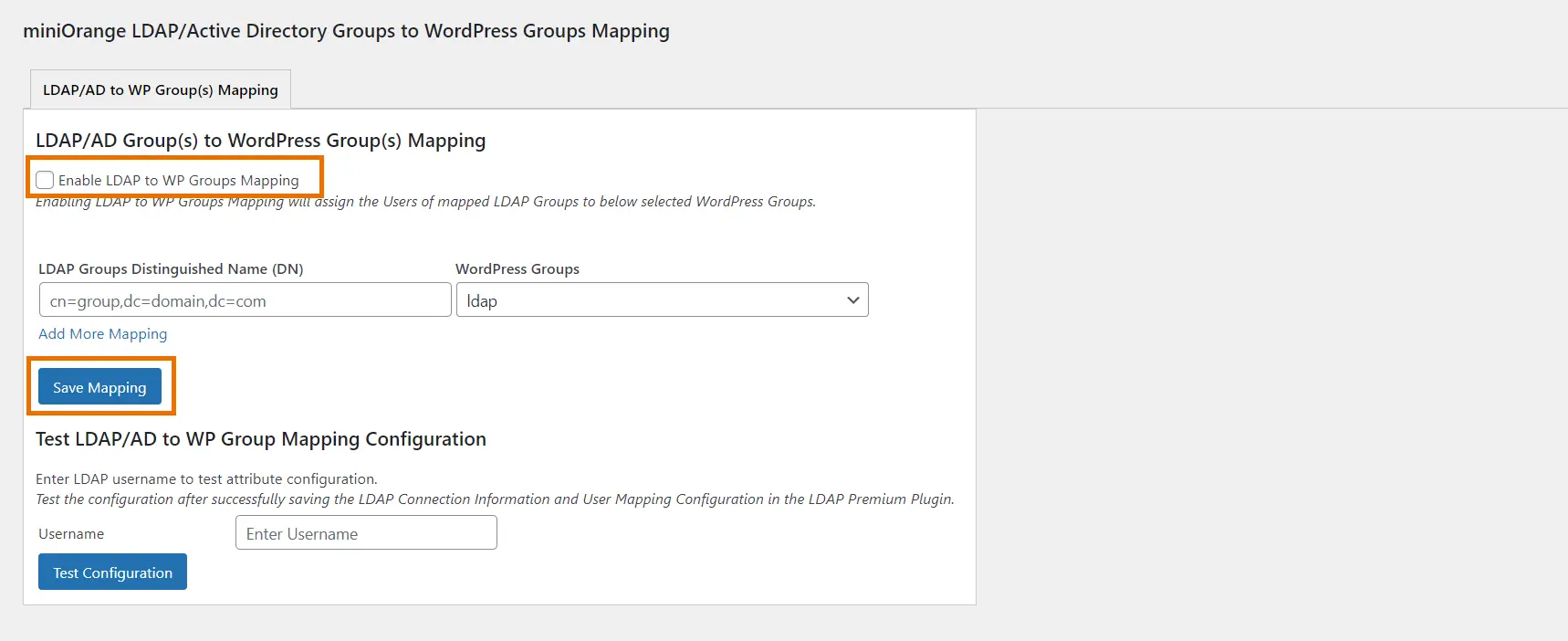 miniOrange WordPress Groups Plugin Integration Add-On Enable LDAP to WordPress groups mapping