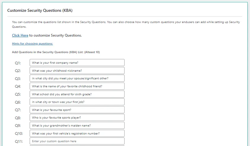 WordPress 2FA- Customize your Security Questions here