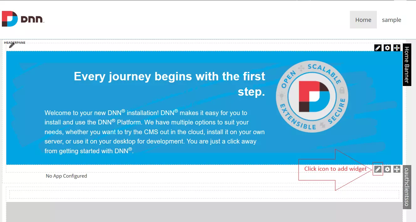 DNN OAuth Single Sign-On (SSO) using Okta as IDP - adding widget