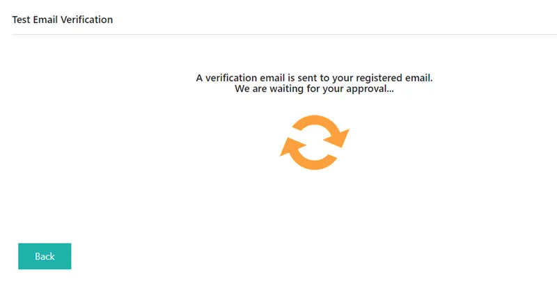 Email Verification - Waiting approval page