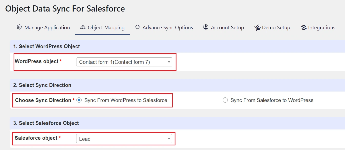 Contact Form 7 Salesforce Integration - Lead Object Mapping