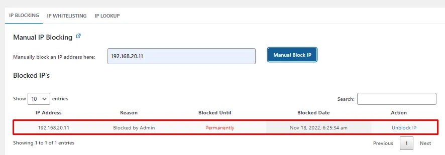  limit login attempts- ip security manual block ip