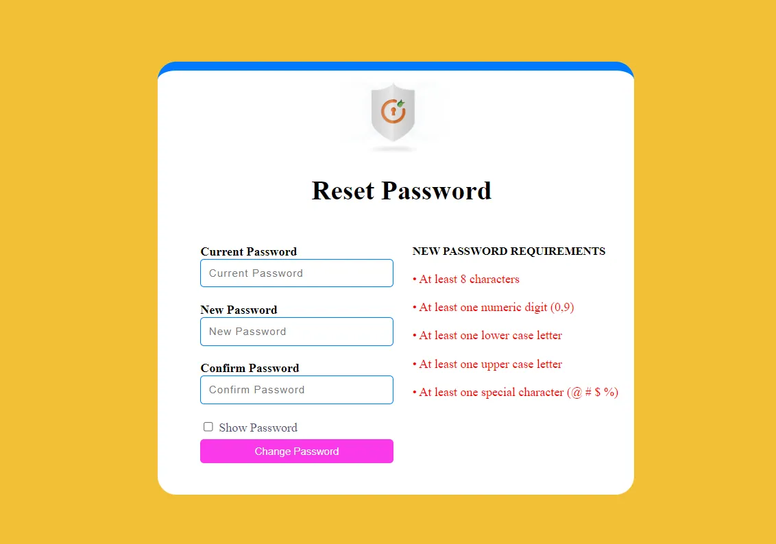 WordPress Password Security - Customize reset password page