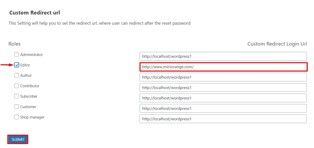 WordPress Password Security - Enter any URL